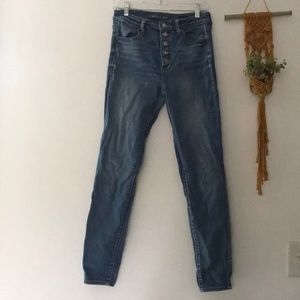 American Eagle super high rise button fly jegging